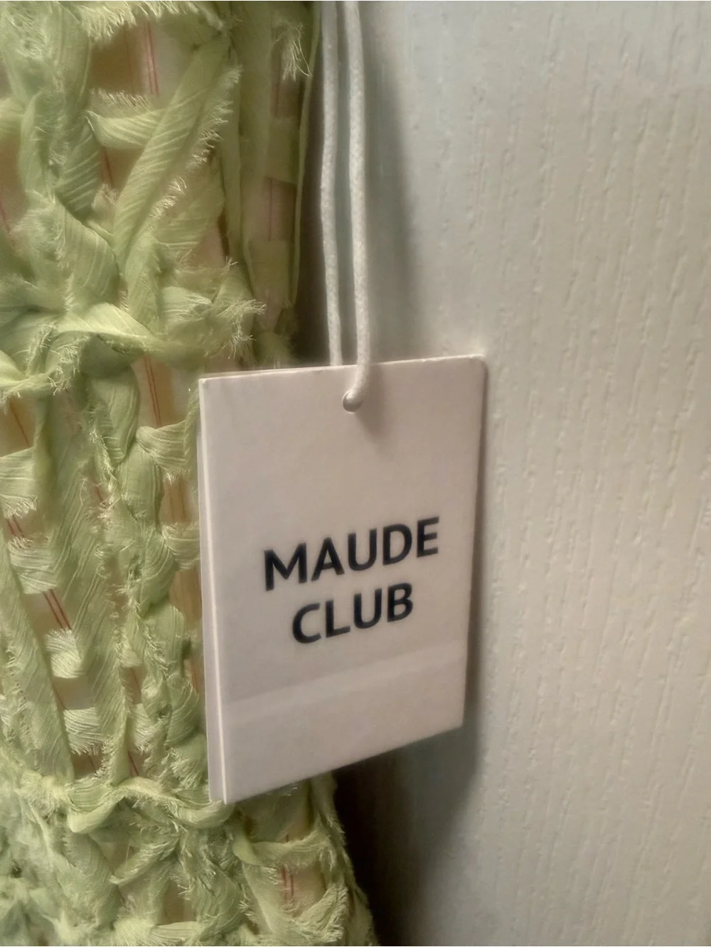 Maude Club Sleeveless Lace Overlay A-Line Mini Dress - Light Green Size S NWT - Picture 4 of 5
